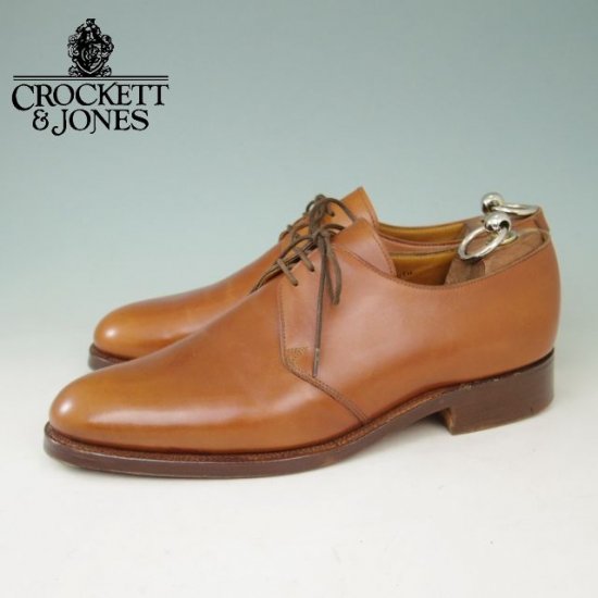 Crockett&Jones クロケット＆ジョーンズ 7.5 プレーントゥ 茶-