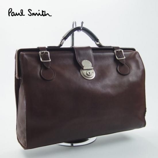 ポールスミスPaulsmith ダレスバッグビンテージオールレザー 黒