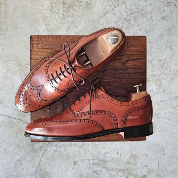 チーニーCHEANEY SHOES CHESTNUT UK8.5 27.5cm-