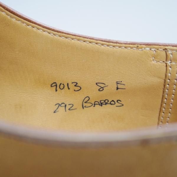美品☆ジョンロブ 8E【希少☆ビンテージ年代の初期BARROS/バロス 美品☆ジョンロブ 8E【希少☆ビンテージ年代の初期BARROS/バロス