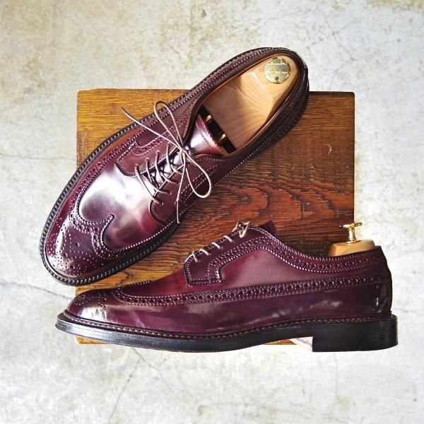 Alden 深め ◇オールデン◇975ロングウィングチップコードバン《7E》美品