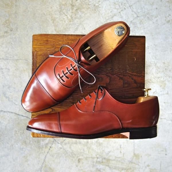 美品☆クロケット&ジョーンズ 8.5E【名作☆CONNAUGHT/コノート】茶