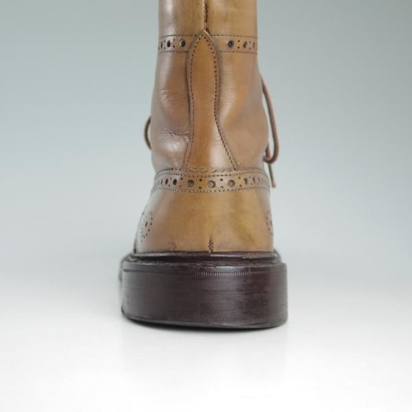 極美品/希少品” Tricker's（トリッカーズ）× SHIPS別注 カントリーブーツ UK7.5 MALTON 黒 M2508 カーフ ハラコ  スエード シボ革 パテント 現行定価13万円程 - Chett