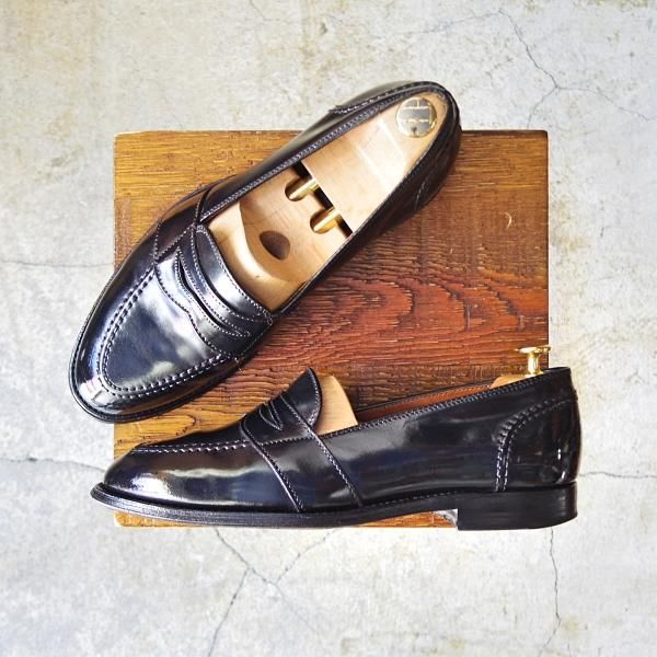 オールデン　コードバン　#95737F　8E　ブラック　アバディーンラスト ALDEN 美品 Alden オールデン アバディーンラスト フルストラップ