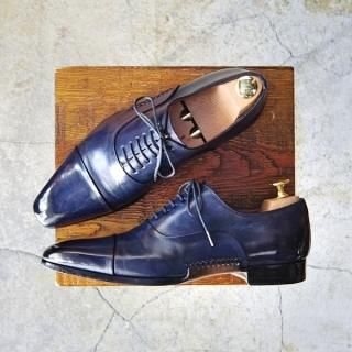 【ほぼ未使用】マグナーニ MAGNANNI オパンケ　プレーントゥ　38 美品 オパンケ製法 マグナーニ プレーントゥ 黒 38 24.5cm位
