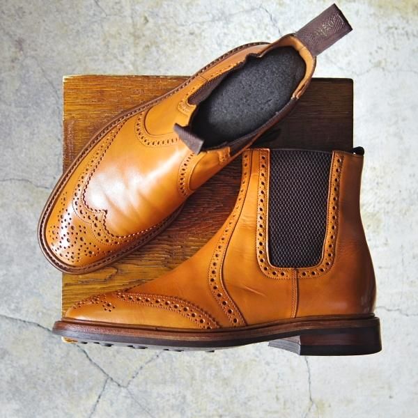 極美品☆(英)Loake/ローク 6F【ダイナイトソール仕様☆サイドゴア 