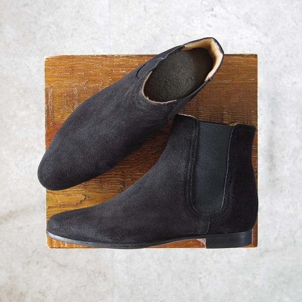 【美品】HERMESエルメス　サイドゴア　チェルシーブーツ　ネイビースエード HERMES エルメス サンジェルマン ショートブーツ レディース35