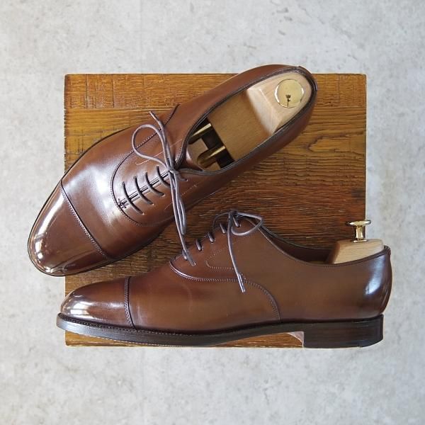 極上 エドワードグリーン 6 5e モデル定価 174 900 チェルシー Chelsea 2ラスト ストレートチップ カーフ 茶 Edward Green G330 高級中古革靴の買取販売店 Studio Cbr の通販サイト