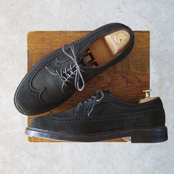 新品未使用 別注Alden V-tip ハンターグリーン スウェード 7H 新品未使用 別注Alden V-tip ハンターグリーン スウェード 7H 極上