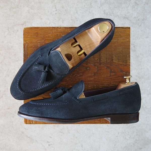 Carminaカルミナ　8サイズ　ネイビー レザー ドレスシューズ Carminaカルミナ8サイズネイビー レザー ドレスシューズ