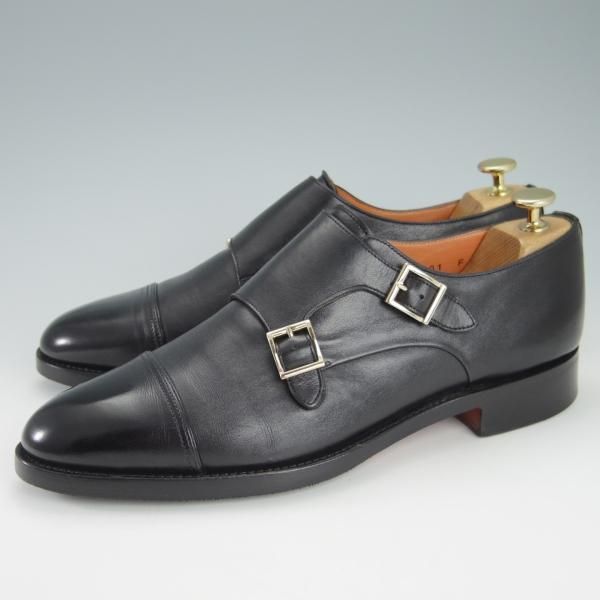 サントーニ SANTONI ダブルモンク ブラウン系 サイズUK7.5(極上 サントーニ SANTONI ダブルモンク ブラウン系 サイズUK7.5(極上