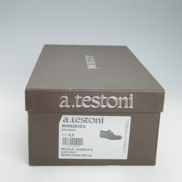新品☆(伊)ア・テストーニ SIZE 5.5【☆モンクストラップ/黒 新品☆(伊)ア・テストーニ SIZE 5.5【☆モンクストラップ/黒