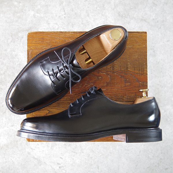 エドワードグリーン 8Eプレーントゥ/ラスト/黒   高級中古革靴