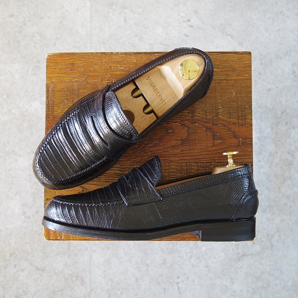 F.LLIジャコメッティ SIZE 38【リザード革/コインローファー】 - 高級中古革靴の買取販売店 | studio.CBR(東京)