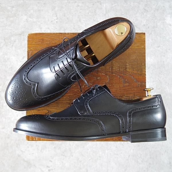 【訳あり】 ア・テストーニ 高級中古革靴の - 11【フルブローグ/黒】 SIZE Shoes