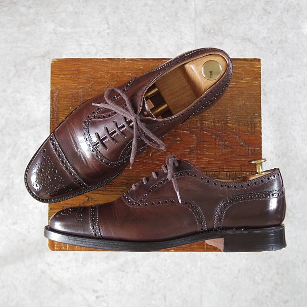 チャーチ Church's レザーシューズ オックスフォードシューズ DIPLOMAT ディプロマット セミブローグ 革靴 メンズ 60F(25cm相当) ブラウン
