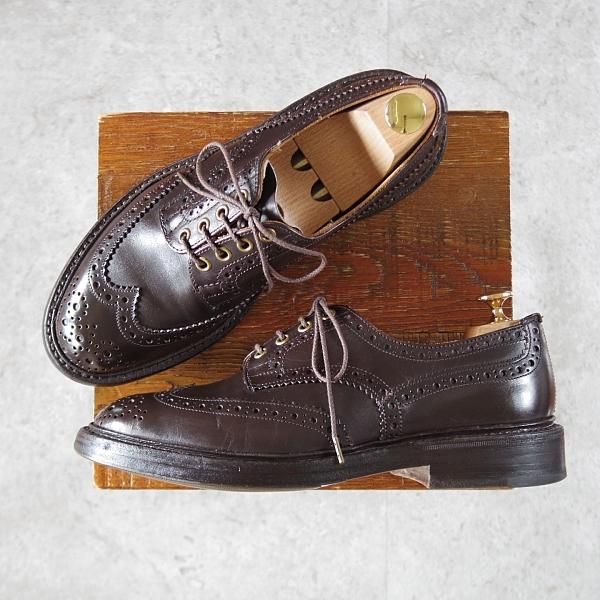 カラーブラウン箱付　Tricker'sトリッカーズ　bourtonバートン　uk7