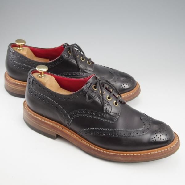 トリッカーズ SIZE 8.5【BOURTON/バートン/黒】 - 高級中古革靴