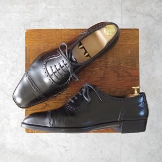エンツォボナフェ ビームス別注 クォーターブローグ革靴