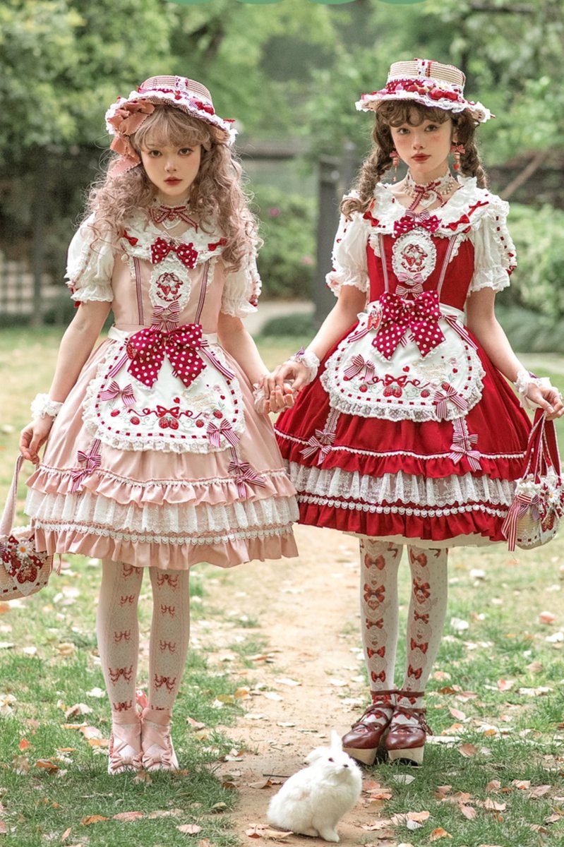 【即納】Strawberry Little Mary ジャンパースカート5点セット【Red Maria】