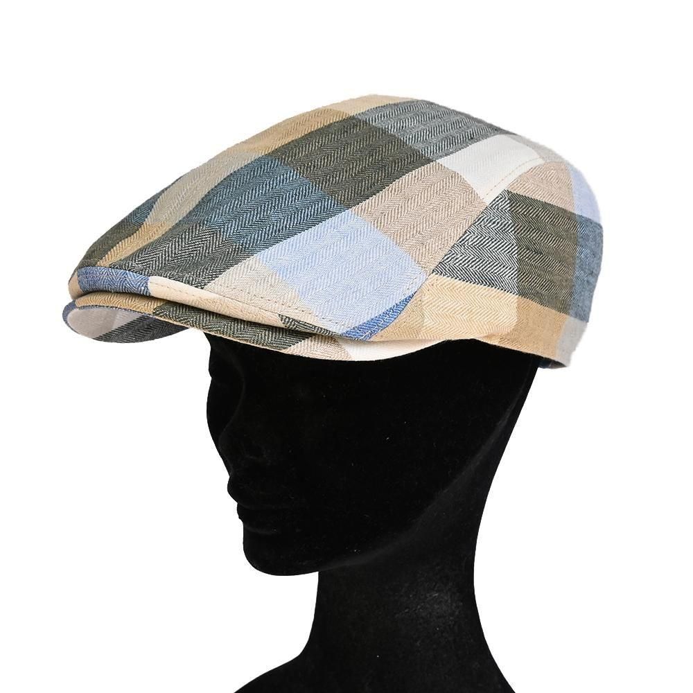 鎌倉帽子屋 Göttmann チェック柄 ハンチング 57/M Gottmann（ゴットマン） リネンブロックチェックハンチング