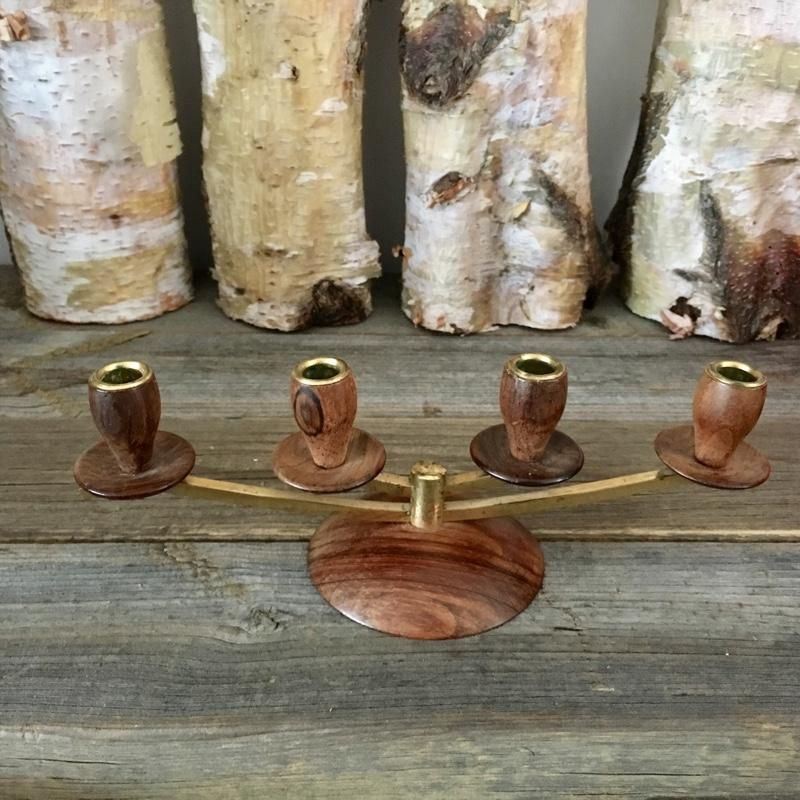 wooden candle stand