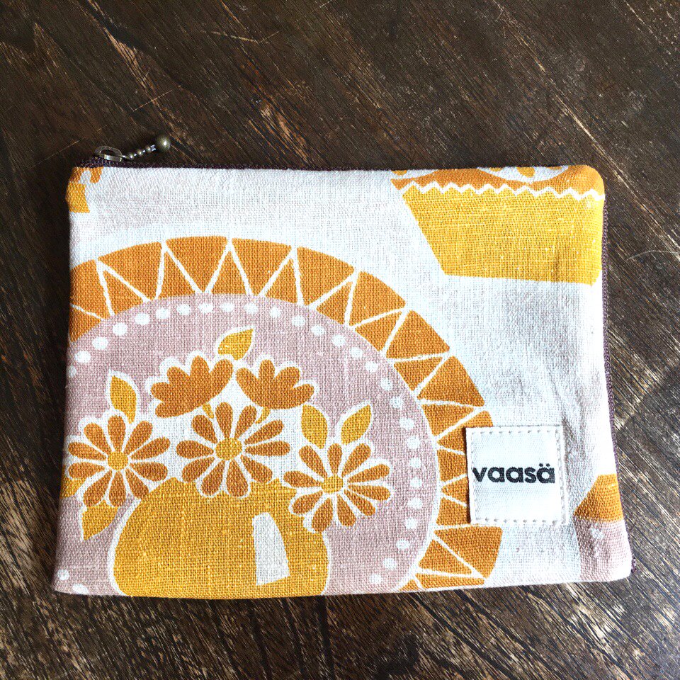 vintage fabric pouch