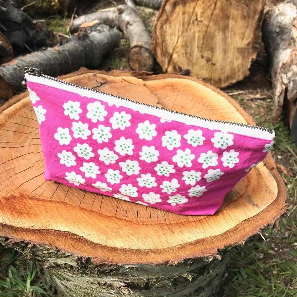 vintage fabric pouch