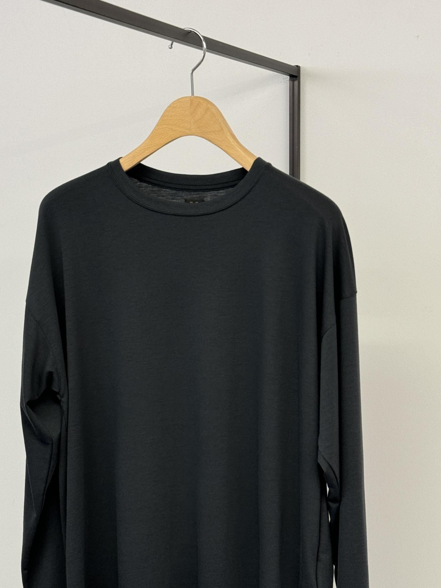 BATONER DRY WOOL LONG T バトナー ドライ ウール 黒 3 DRY WOOL LONG T-SHIRT - WUNDER