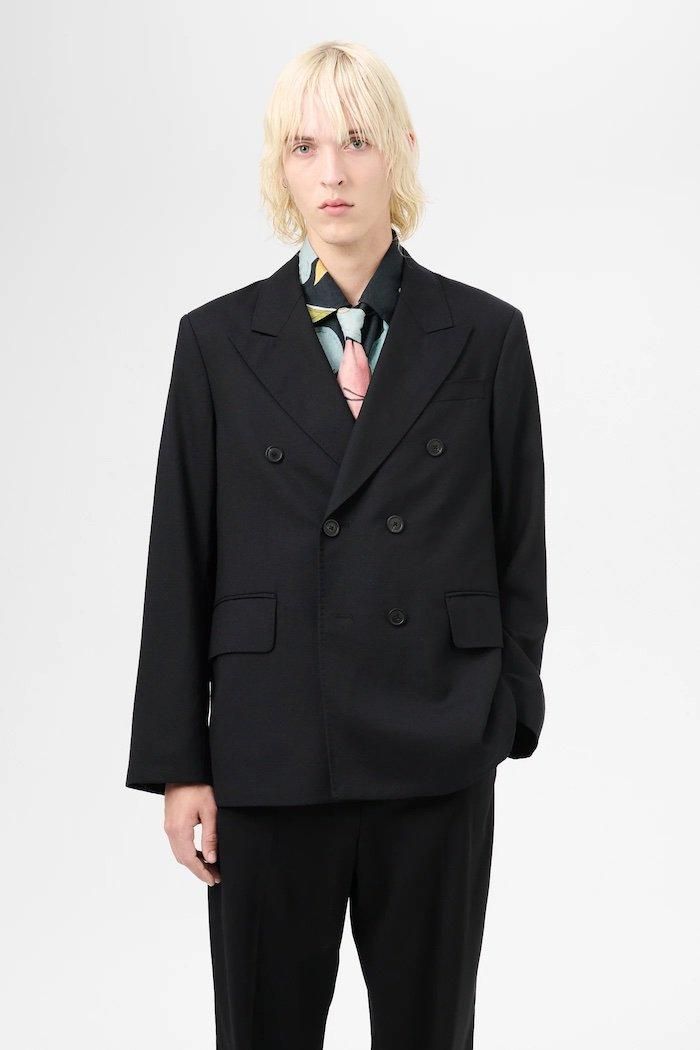 OUR LEGACY UNCONSTRUCTED DBBLAZER セットアップ Our Legacy - Unconstructed DB Blazer Navy Herringbone