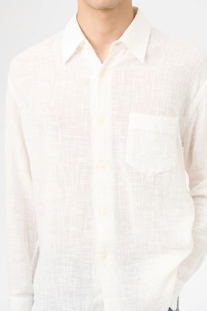 トップス our legacy coco shirt white 46 Our Legacy - Coco Shirt Shark Print