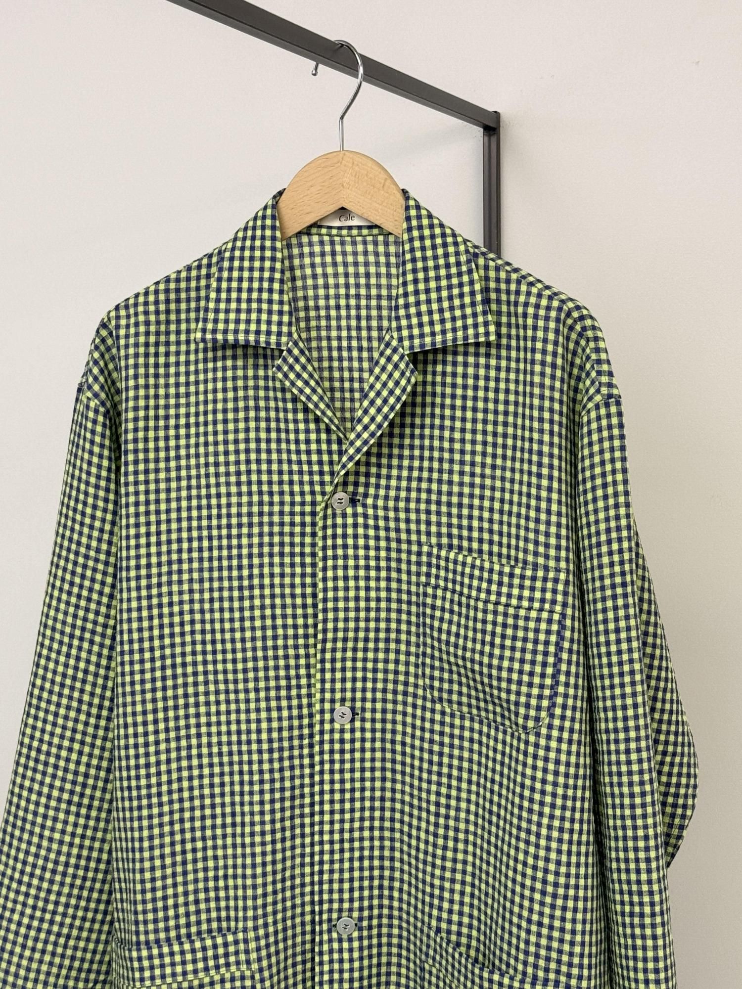 Cale ウォーターツイストリネン ギンガムチェック SHIRT