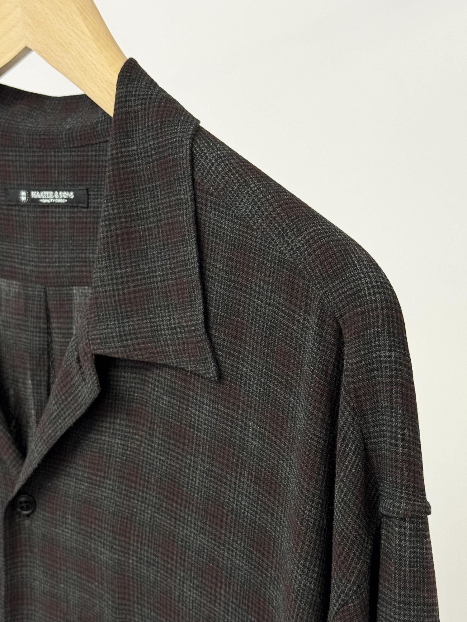 MAATEE&SONS OPEN COLLAR SHIRT RAYON - Bechics official