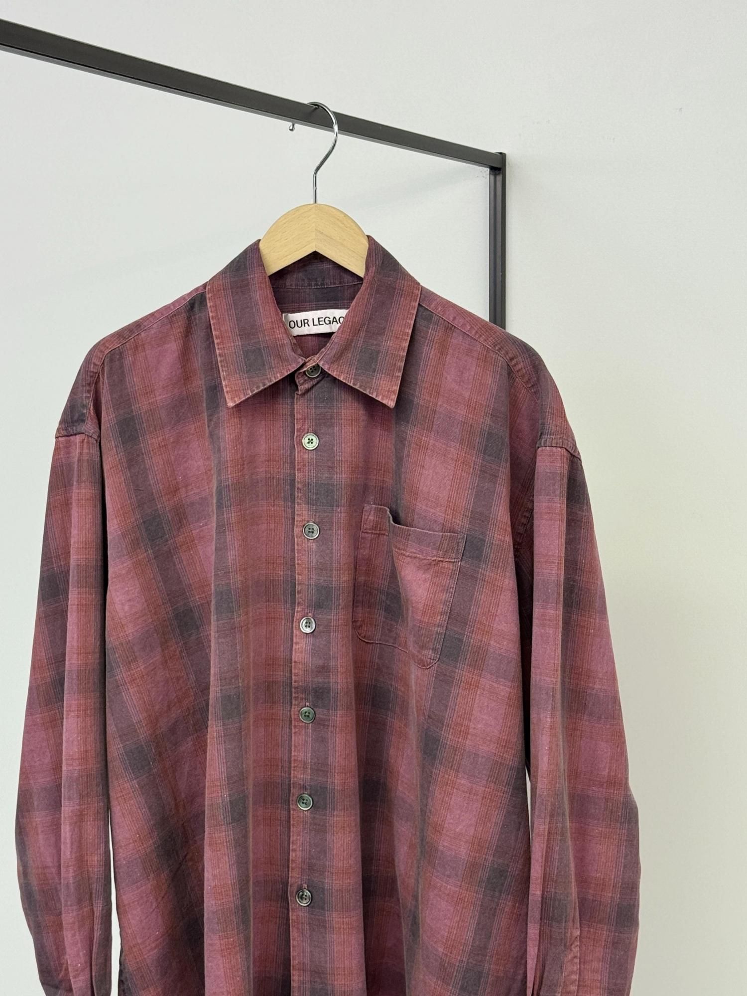 トップス OUR LEGACY Borrowed shirt IDAHO FLANNEL Our Legacy Borrowed Shirt Idaho Flannel Red