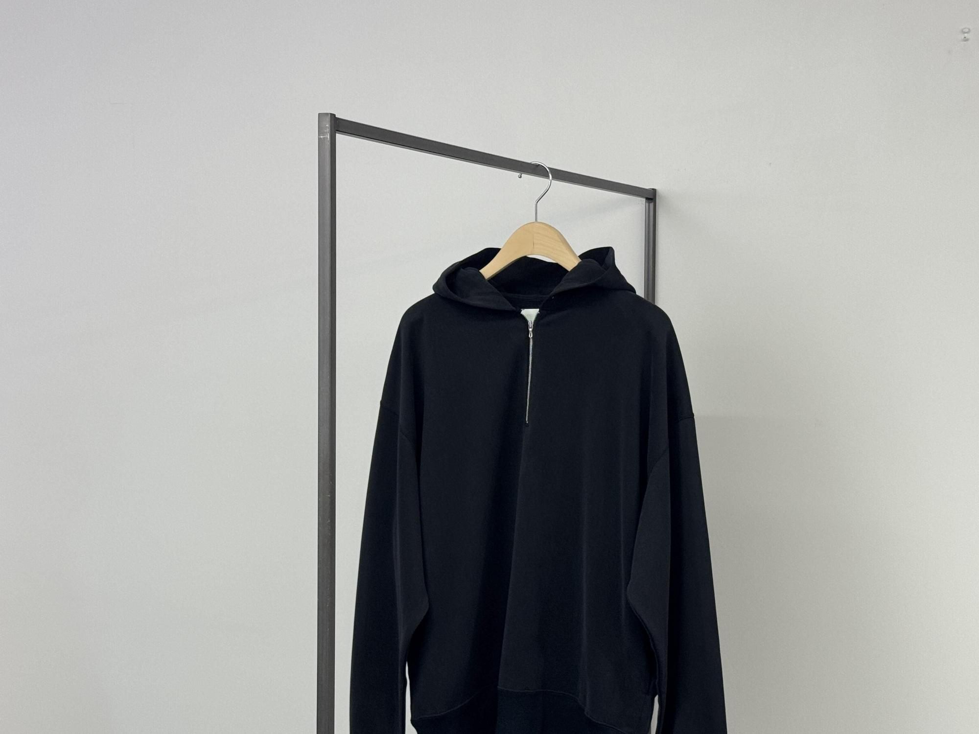 KANEMASA PHIL. 28G CUPRO HALF ZIP HOODIE