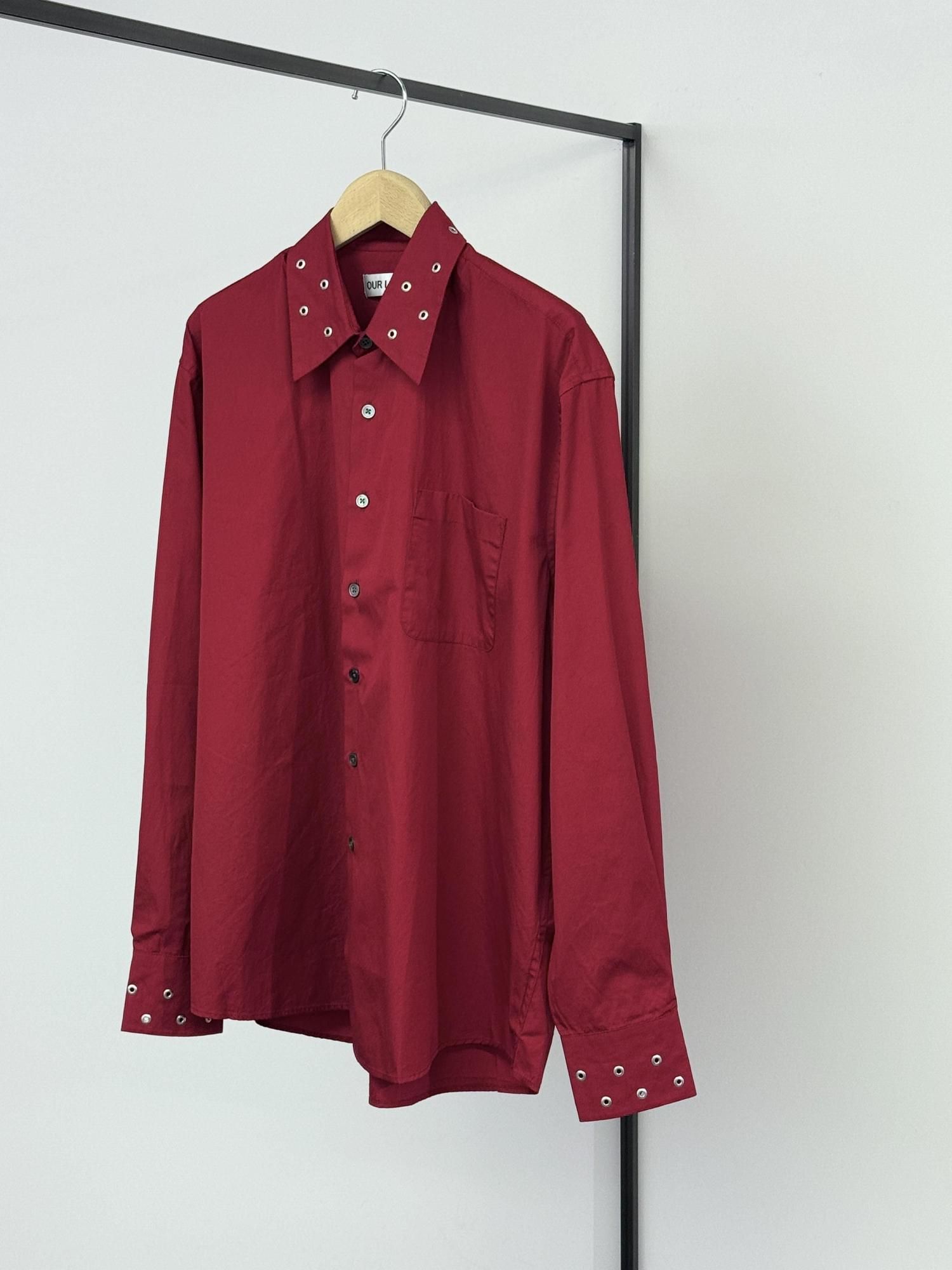 トップス OUR LEGACY Above shirt LIPSTICK POPLIN Our Legacy - Above Shirt Lipstick Red Super Poplin
