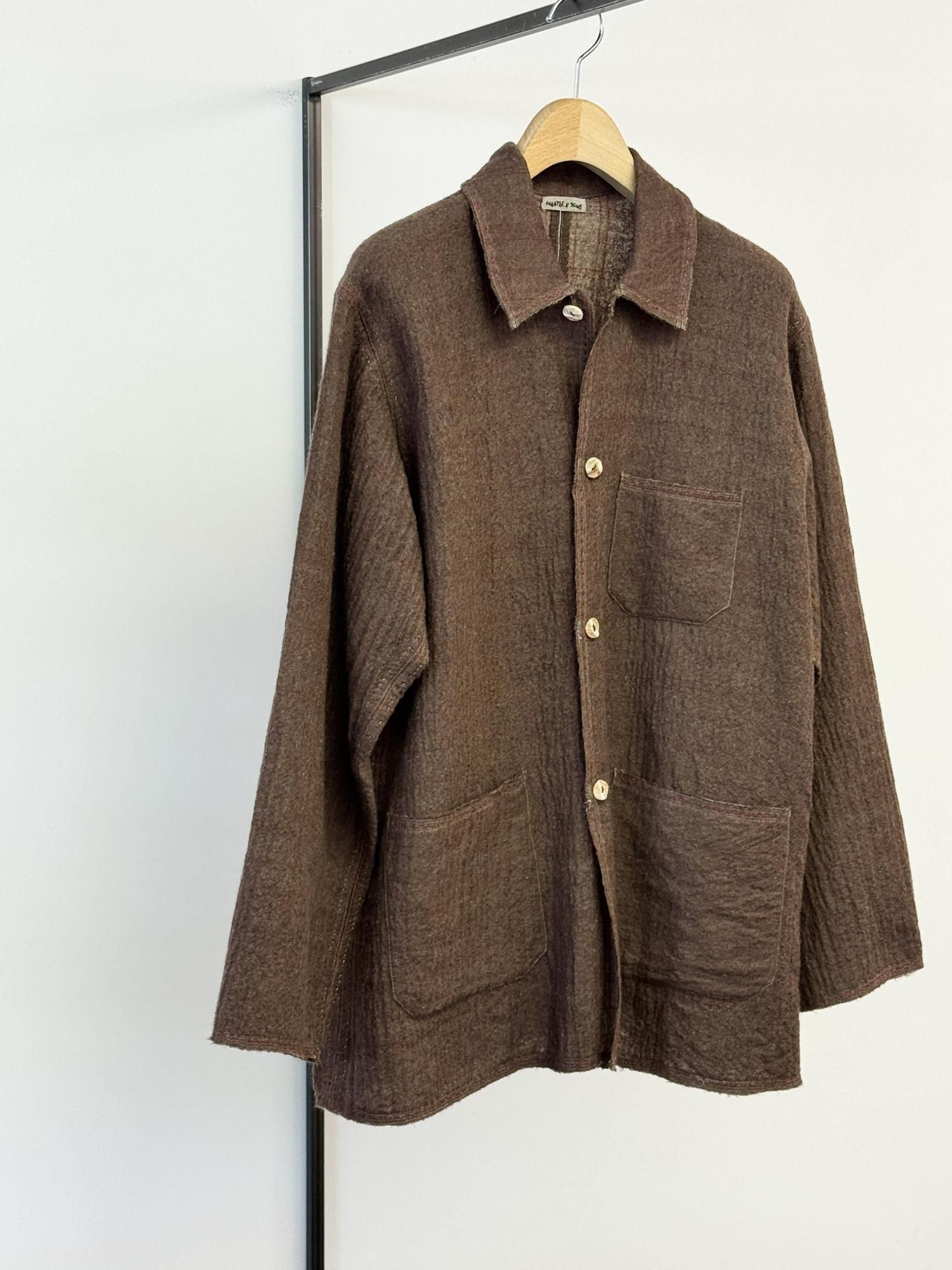 MAATEE&SONS GUPTA WOOL W FACE COVERALL（BROWN） - Bechics official