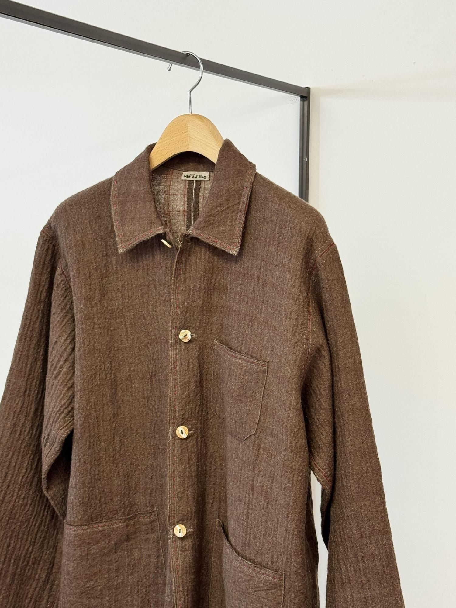 MAATEE&SONS GUPTA WOOL W FACE COVERALL（BROWN） - Bechics official