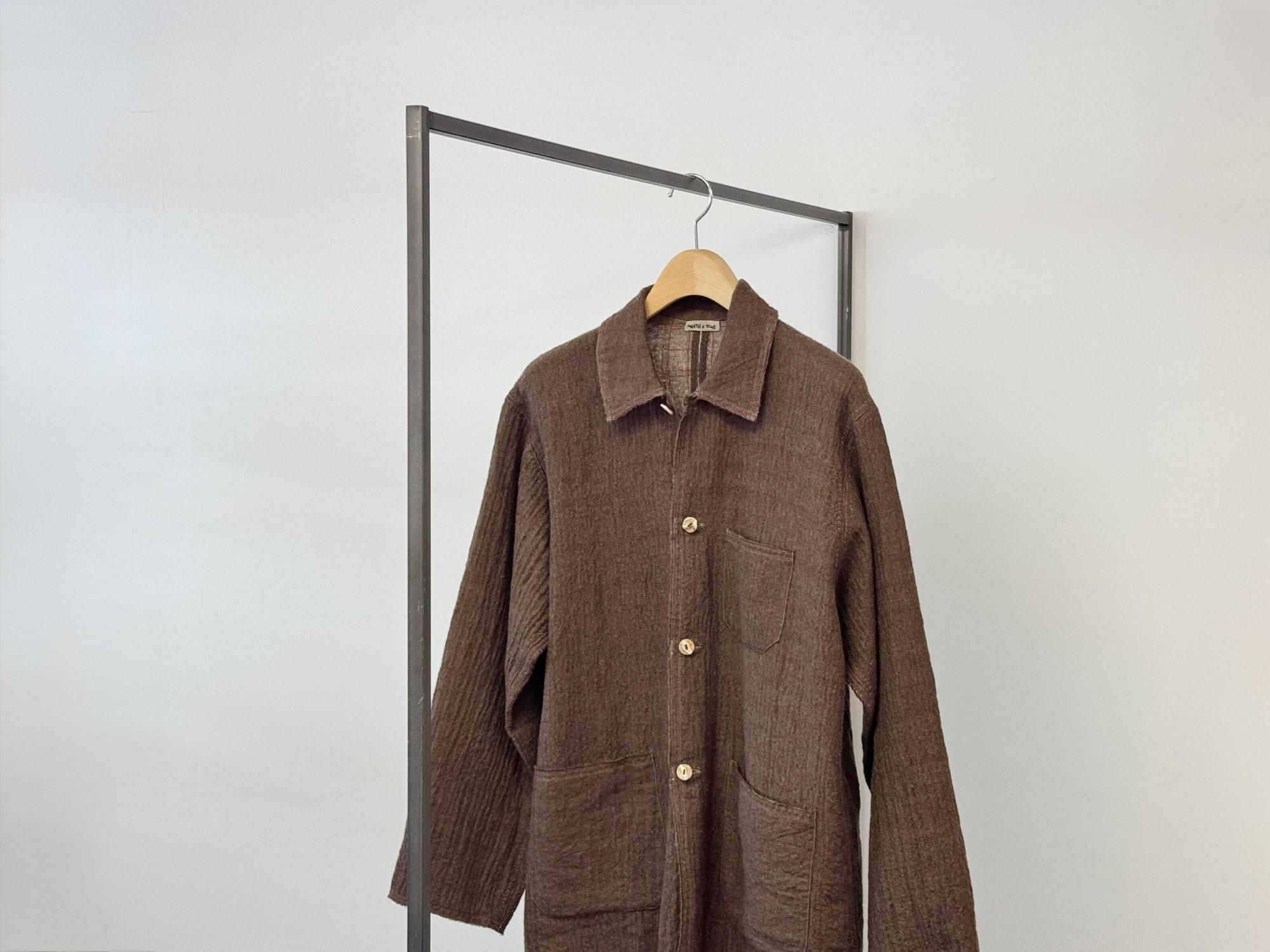 MAATEE&SONS GUPTA WOOL W FACE COVERALL(BROWN)