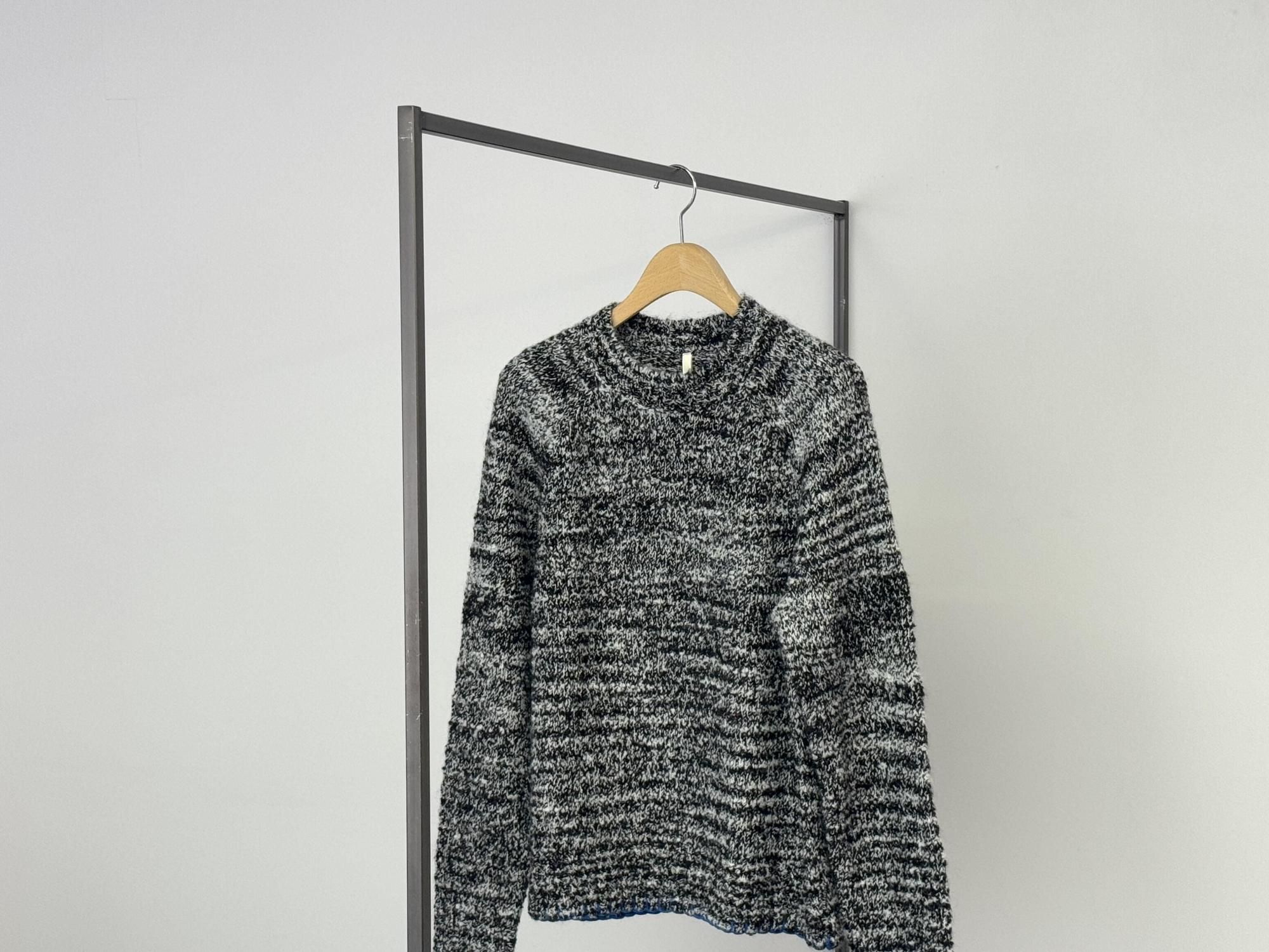 SUNFLOWER FREDERIK CONTRAST SWEATER(ANTRACITE MOULINE)