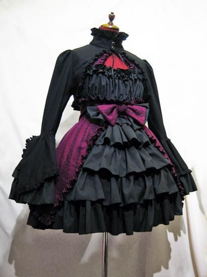 姫袖ボレロ付き配色切り替えデコラティブワンピース えんじ黒柄ワンピース 黒ボレロ Marble Online Shop 姫袖ボレロ付き配色切り替えデコラティブワンピース えんじ黒柄ワンピース 黒ボレロ Marble Online Shop
