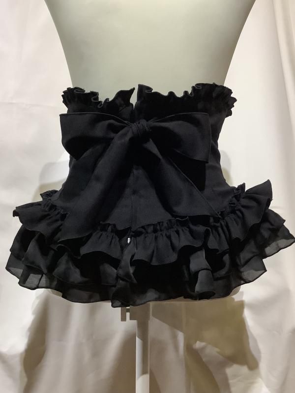 2段フリルコルセットスカート》 BLACK | HIDOLATRAL THEODOL