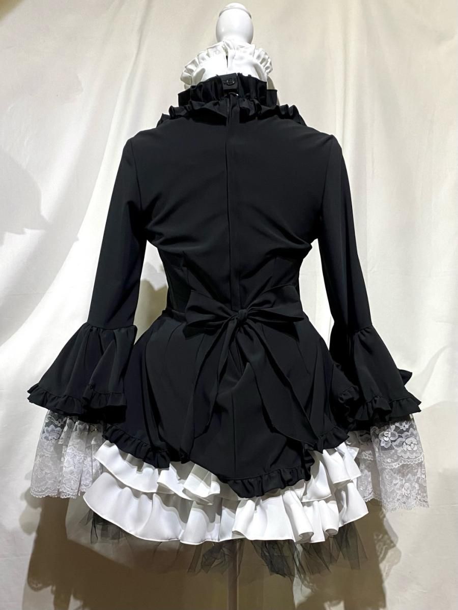 sheller シェリエ サイドタッククラシカルドレス ブラック 黒 ホワイト eimy istoire - sheller シェリエ サイドタッククラシカルドレス