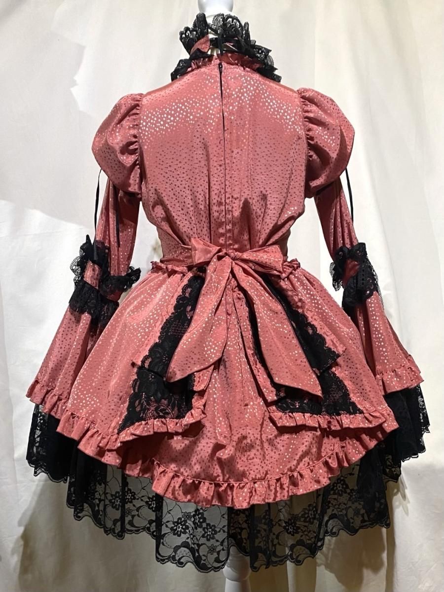 ◇受注商品◇チョーカーバッスルリボン付きヴィクトリアン調ワンピース