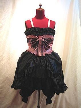 ◇受注商品◇バッスルリボン付きロマンティックワンピース+レース重ね