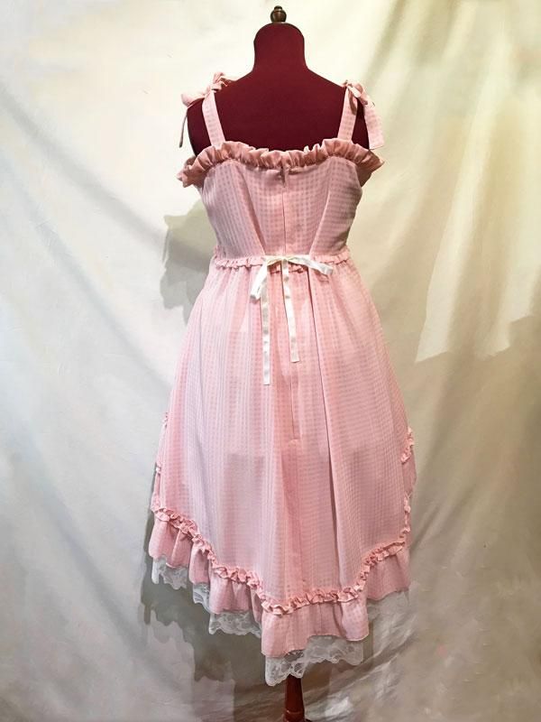 ◇受注商品◇ベビードール型プリンセスドレス:ピンクチェック ◇受注商品◇ベビードール型プリンセスドレス:ピンクチェック
