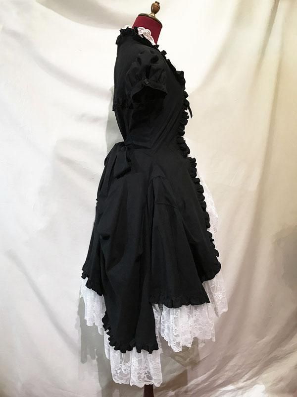 造形美ドレスワンピース：黒×白レース - MARBLE ~online shop~