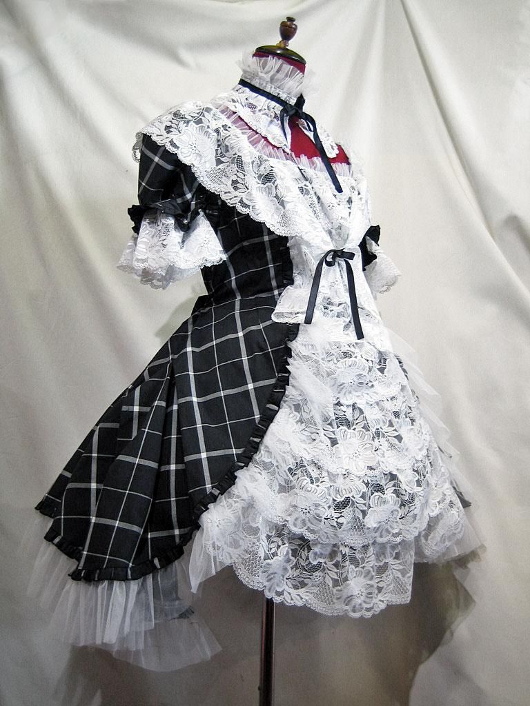 人気ブラドン ◇受注商品◇レース衿付きボリュームドレスタックワンピース コスプレ衣装