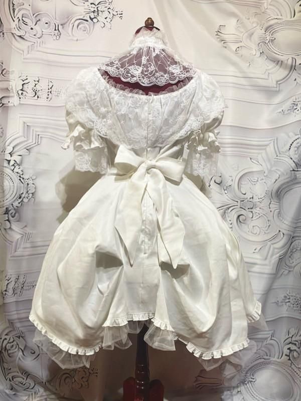 ◇受注商品◇レース衿付きボリュームドレスタックワンピース