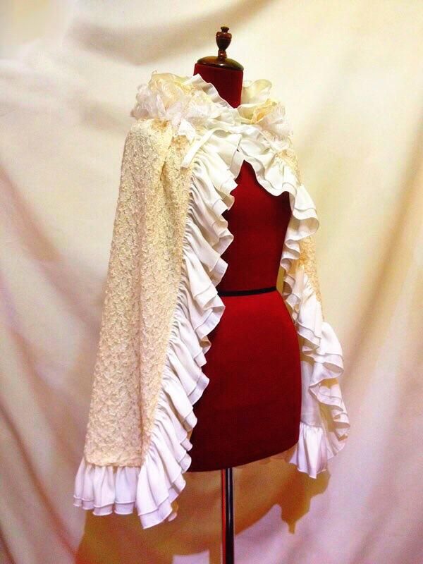 総フリル編み上げコルセット：白 - MARBLE ~online shop~